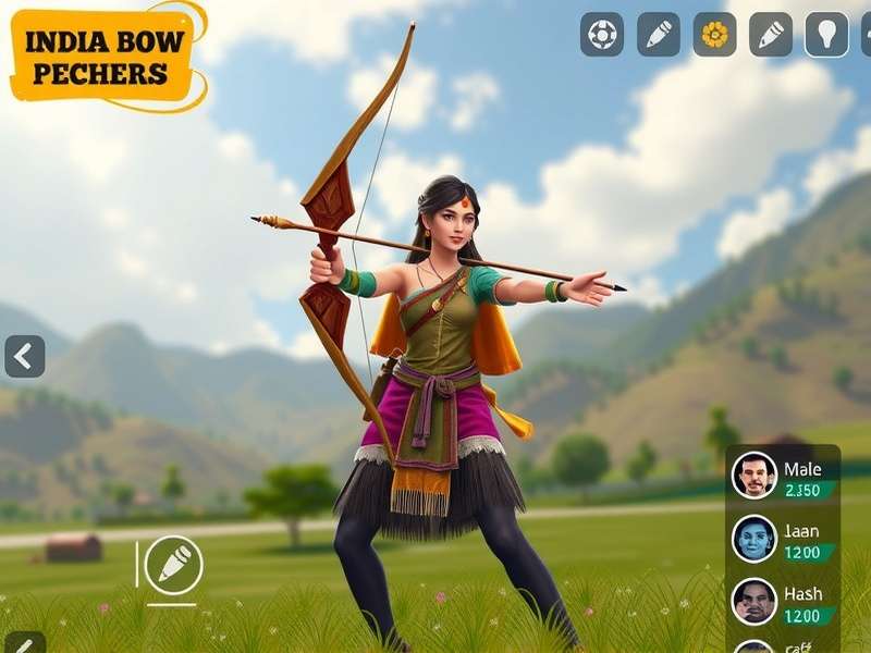 India Bow Expert gameplay screenshot showing archery competition
